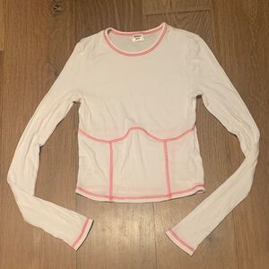 SUNDAY BEST  White Long Sleeve Top Size S